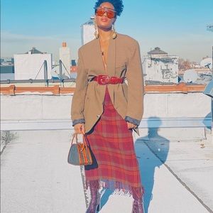 Vintage Fringe Wrap Skirt